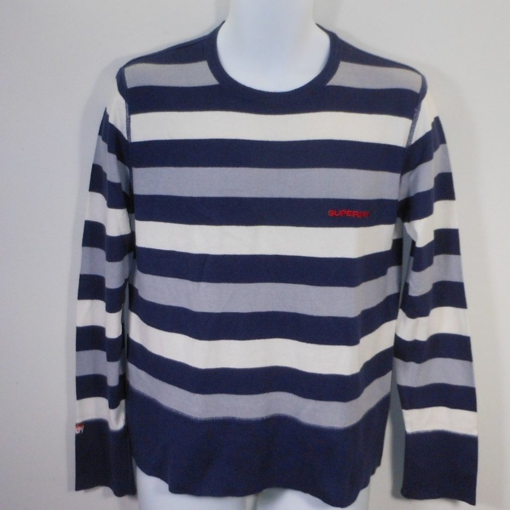Superdry Striped cotton mix casual top